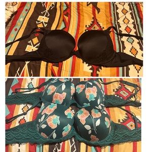 Three 36D push up bras